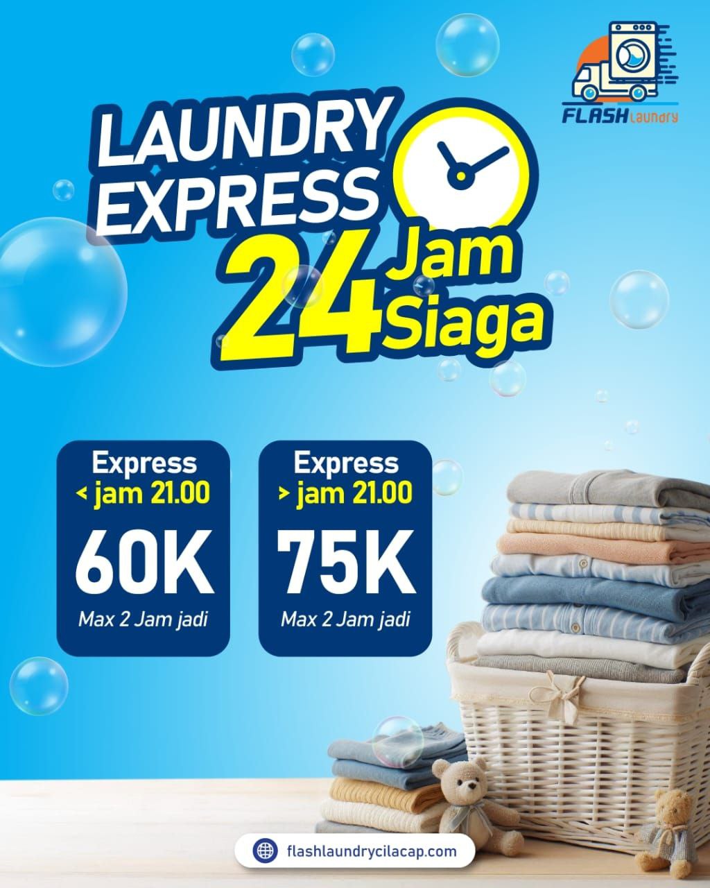 Flash Laundry Cilacap: Layanan Anter Jemput 24 Jam yang Bikin Hidup Lebih Mudah